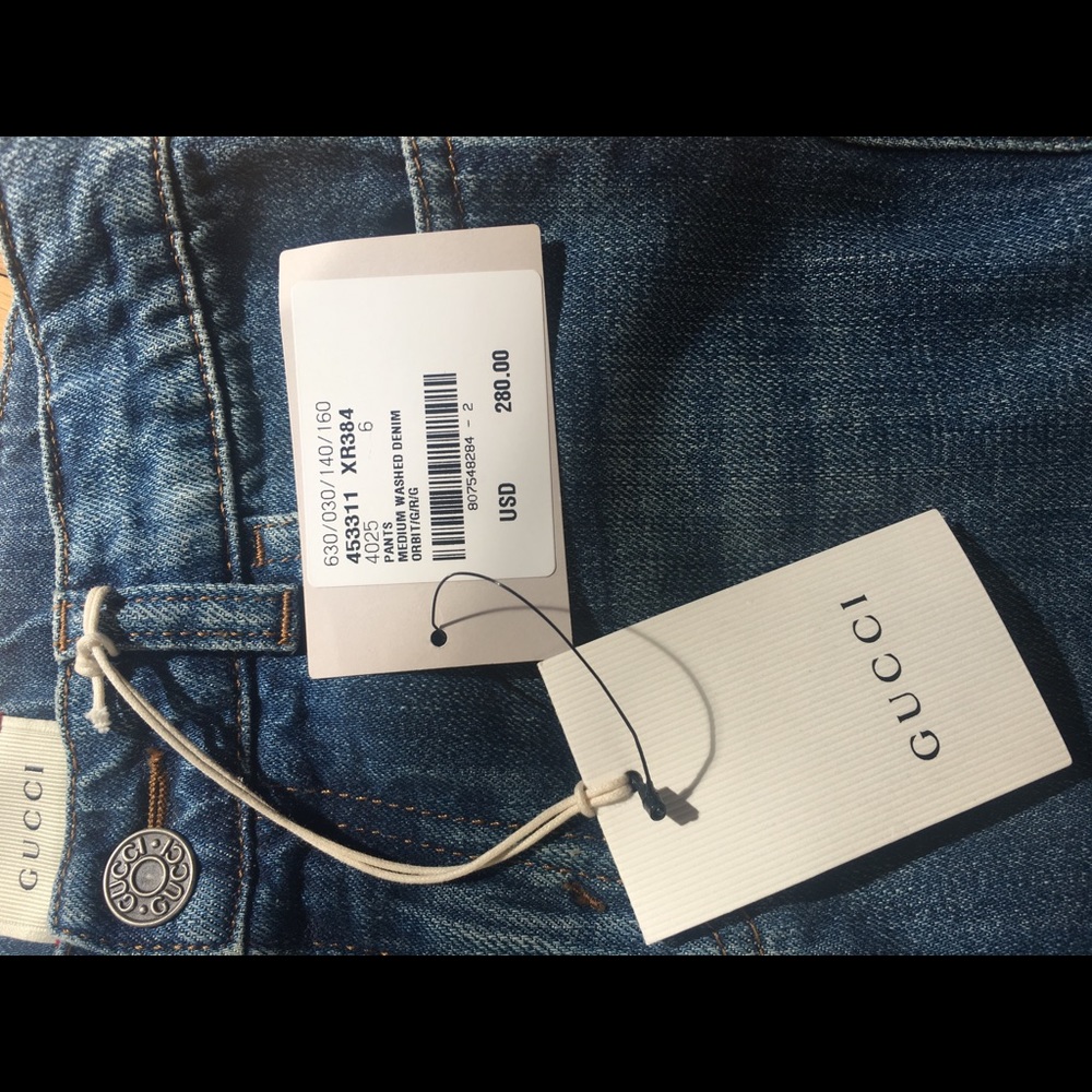 Brand New Kids Gucci Jeans with Signature Stripe